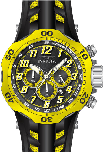 Invicta Men's 48236 Venom  Quartz Chronograph Black, Yellow Dial Watch – Vach Cittoni men's fragrance, grooming, or leather accessory