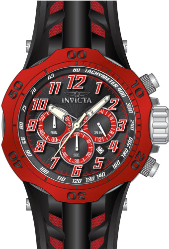 Invicta Men's 48237 Venom  Quartz Chronograph Black, Red Dial Watch – Vach Cittoni men's fragrance, grooming, or leather accessory