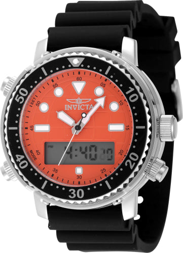 Invicta Men's 48368 Pro Diver Digital 3 Hand Orange Dial Watch – Vach Cittoni men's fragrance, grooming, or leather accessory