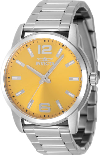 Invicta Men's 48493 Celestial Quartz 3 Hand Yellow Dial Watch – Vach Cittoni men's fragrance, grooming, or leather accessory