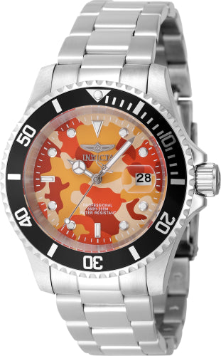 Invicta Men's 48569 Pro Diver Quartz 3 Hand Camouflage, Orange – Vach Cittoni men's fragrance, grooming, or leather accessory