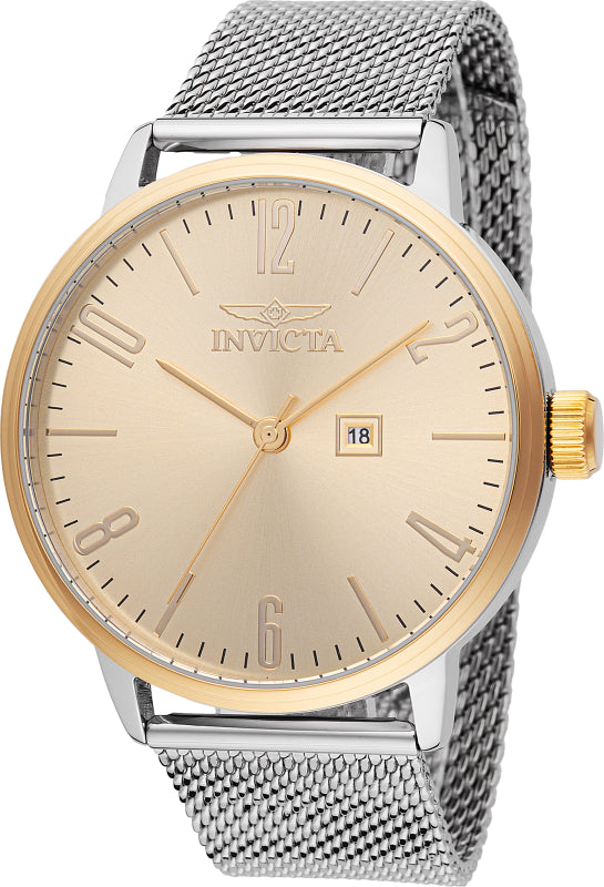 Invicta Men's 48937 Specialty Quartz 3 Hand Gold Dial Watch – Vach Cittoni men's fragrance, grooming, or leather accessory