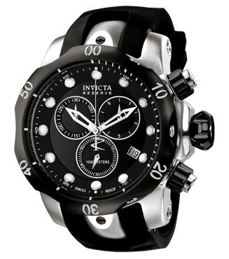 Invicta Men's 5732 Venom Quartz Chronograph Black Dial Watch - 54mm