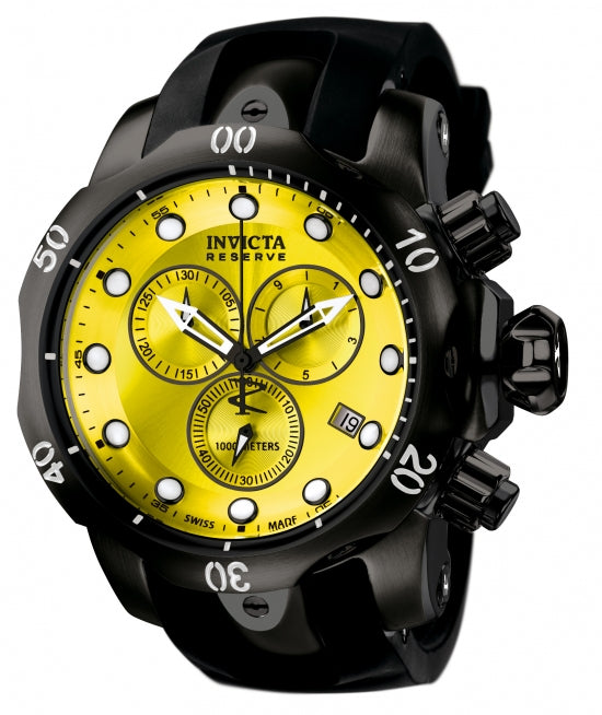 Invicta Men's 5736 Venom Quartz Chronograph Yellow Dial Watch - 54mm