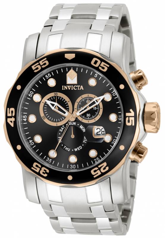 Invicta Men's 80036 Pro Diver Quartz Chronograph Black Dial Watch - 48mm