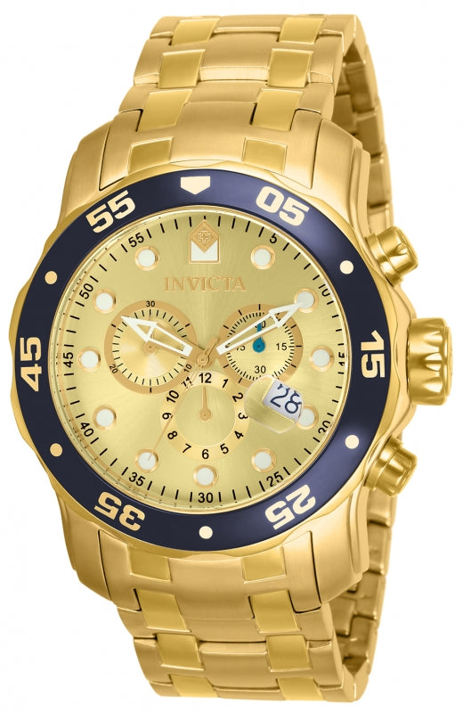 Invicta Men's 80068 Pro Diver Quartz Chronograph Champagne Dial Watch - 48mm