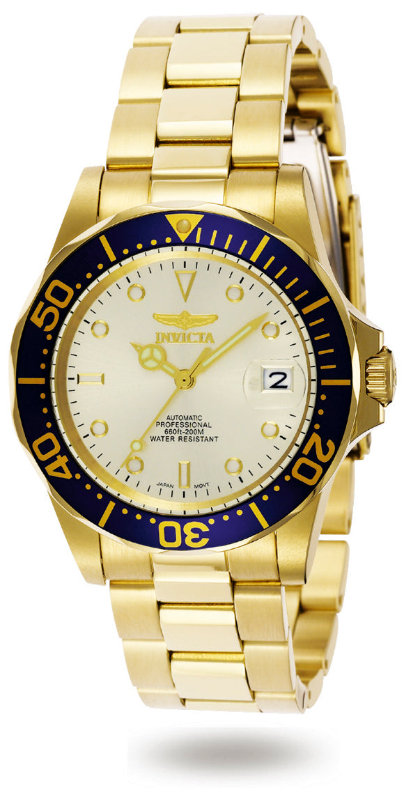 Invicta Men's 9743 Pro Diver  Automatic 3 Hand Champagne Dial Watch - 40mm