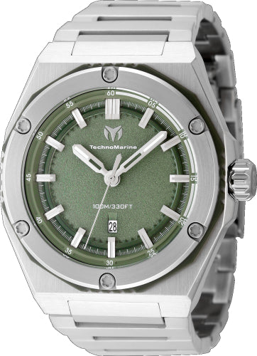 Technomarine Men's TM-416075 CORAL Quartz Olive Green Dial Watch – Vach Cittoni men's fragrance, grooming, or leather accessory