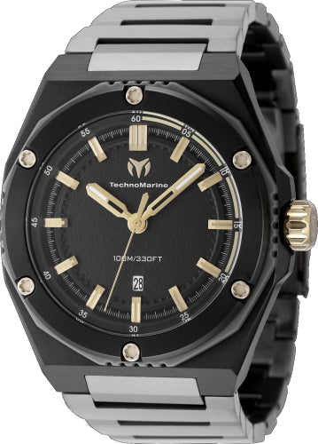Technomarine Men's TM-416088 CORAL Quartz Black Dial Watch – Vach Cittoni men's fragrance, grooming, or leather accessory