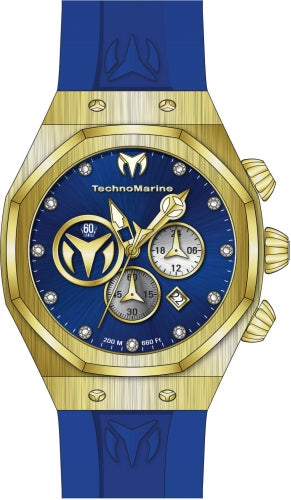Technomarine Men's TM-520003 Reef Sun Quartz Chronograph Blue, Silver, Gold Dial Watch – Vach Cittoni men's fragrance, grooming, or leather accessory